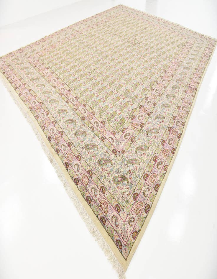 Detail image of 13' x 17' 2 Hand Knotted Kerman Persian Wool Rug