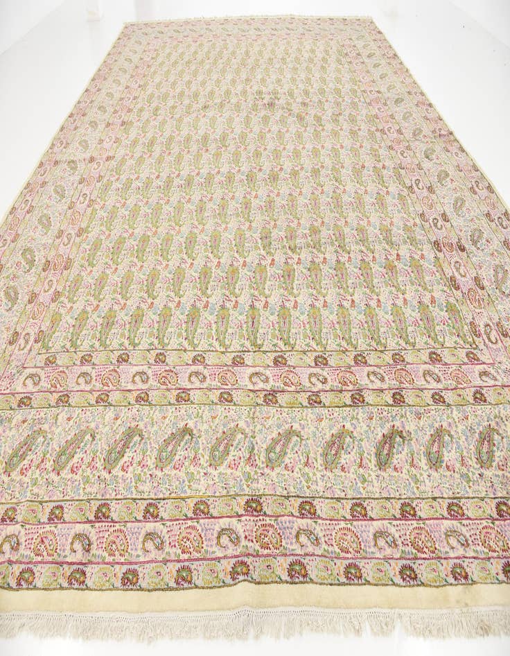 Detail image of 13' x 17' 2 Hand Knotted Kerman Persian Wool Rug