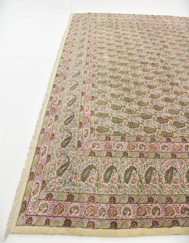 Detail image of 13' x 17' 2 Hand Knotted Kerman Persian Wool Rug