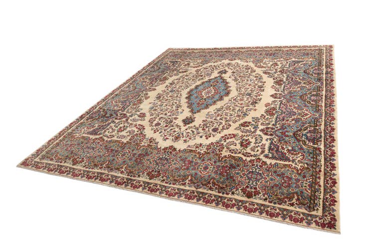 Detail image of 11' 1 x 12' 9 Kerman Wool Rug