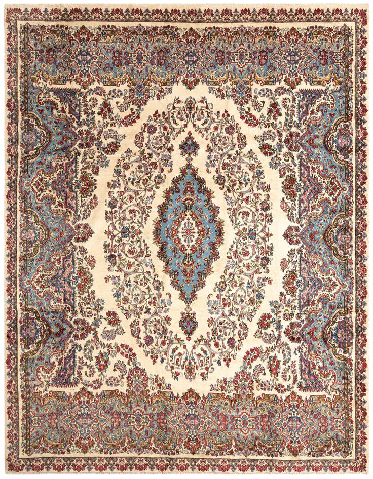 Detail image of 11' 1 x 12' 9 Kerman Wool Rug