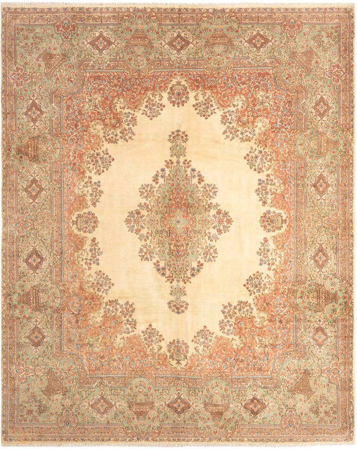 Detail image of 9' 7 x 11' 11 Kerman Wool Rug