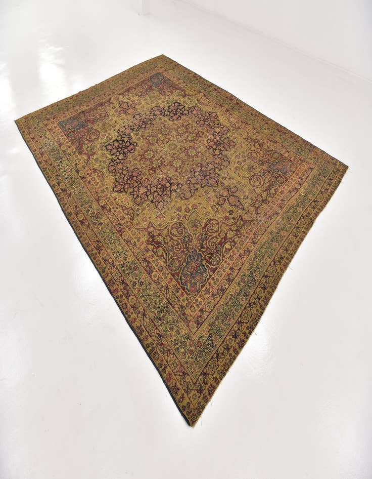 Detail image of 8' 8 x 11' 4 Hand Knotted Kerman Persian Wool Rug