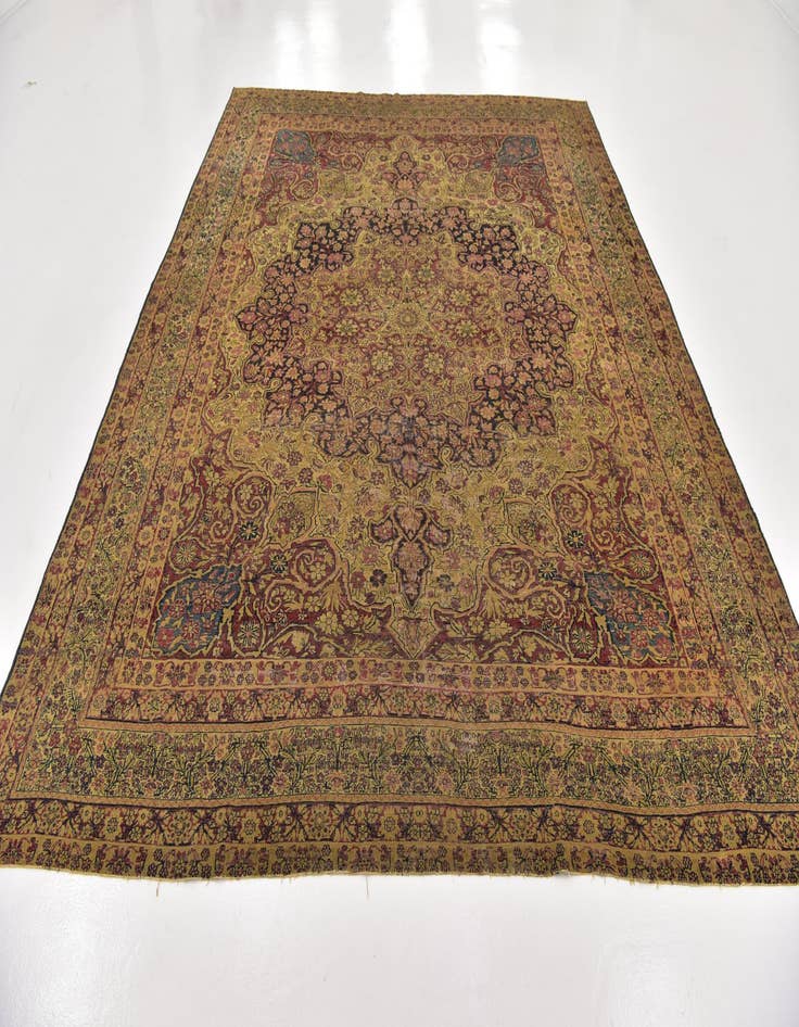 Detail image of 8' 8 x 11' 4 Hand Knotted Kerman Persian Wool Rug