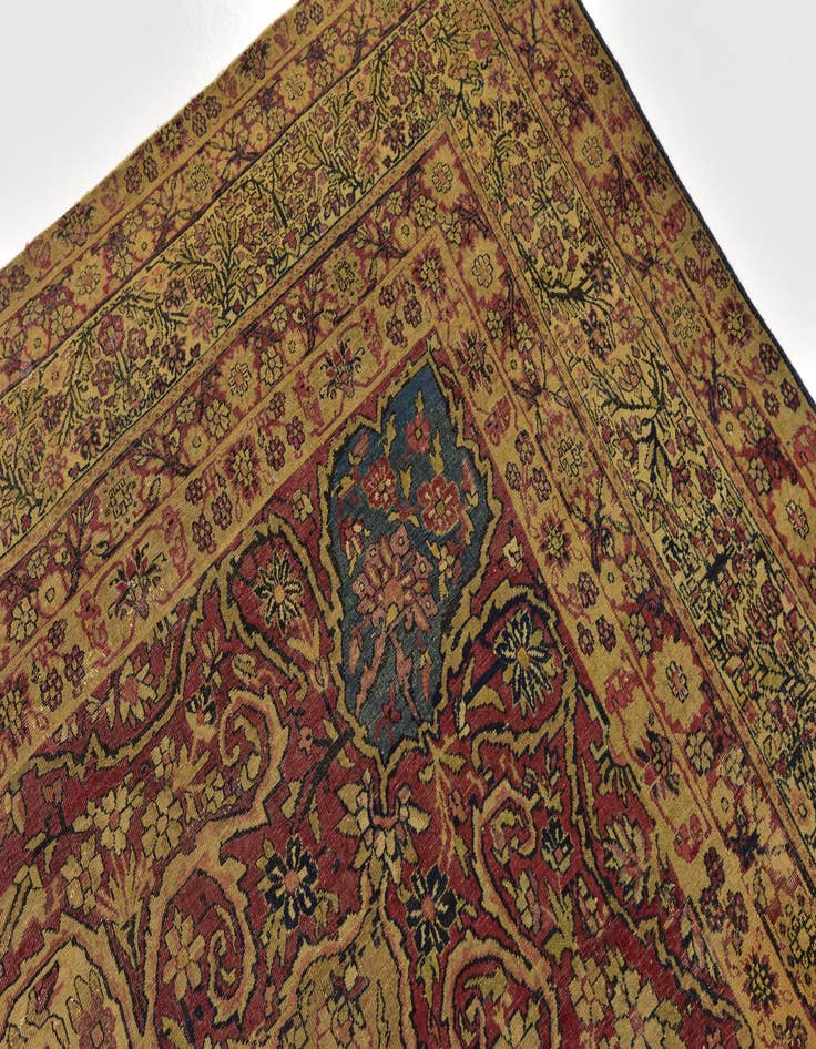 Detail image of 8' 8 x 11' 4 Hand Knotted Kerman Persian Wool Rug