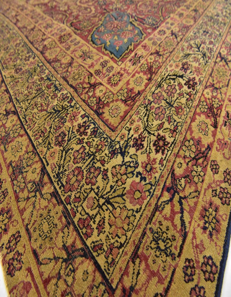 Detail image of 8' 8 x 11' 4 Hand Knotted Kerman Persian Wool Rug