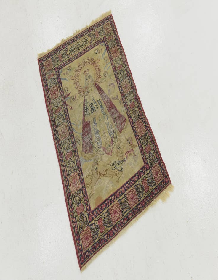 Detail image of 2' x 3' Hand Knotted Kerman Persian Rug