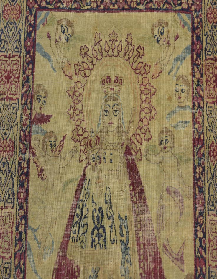 Detail image of 2' x 3' Hand Knotted Kerman Persian Rug