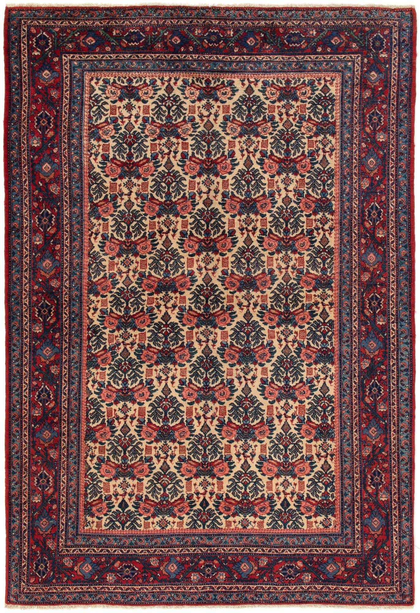 4' 3 x 6' 3 Hand Knotted Kermanshah Persian Rug
