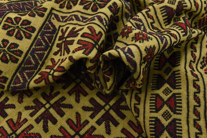 4' x 6' 2 Hand Woven Kilim Afghan Wool Rug