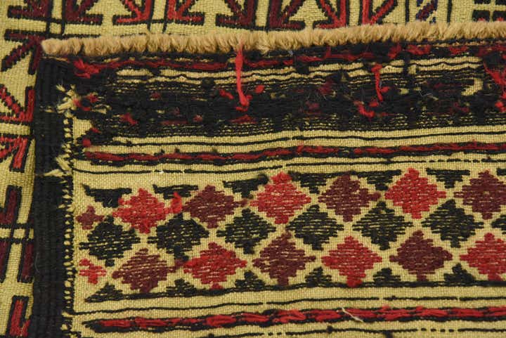 4' x 6' 2 Hand Woven Kilim Afghan Wool Rug