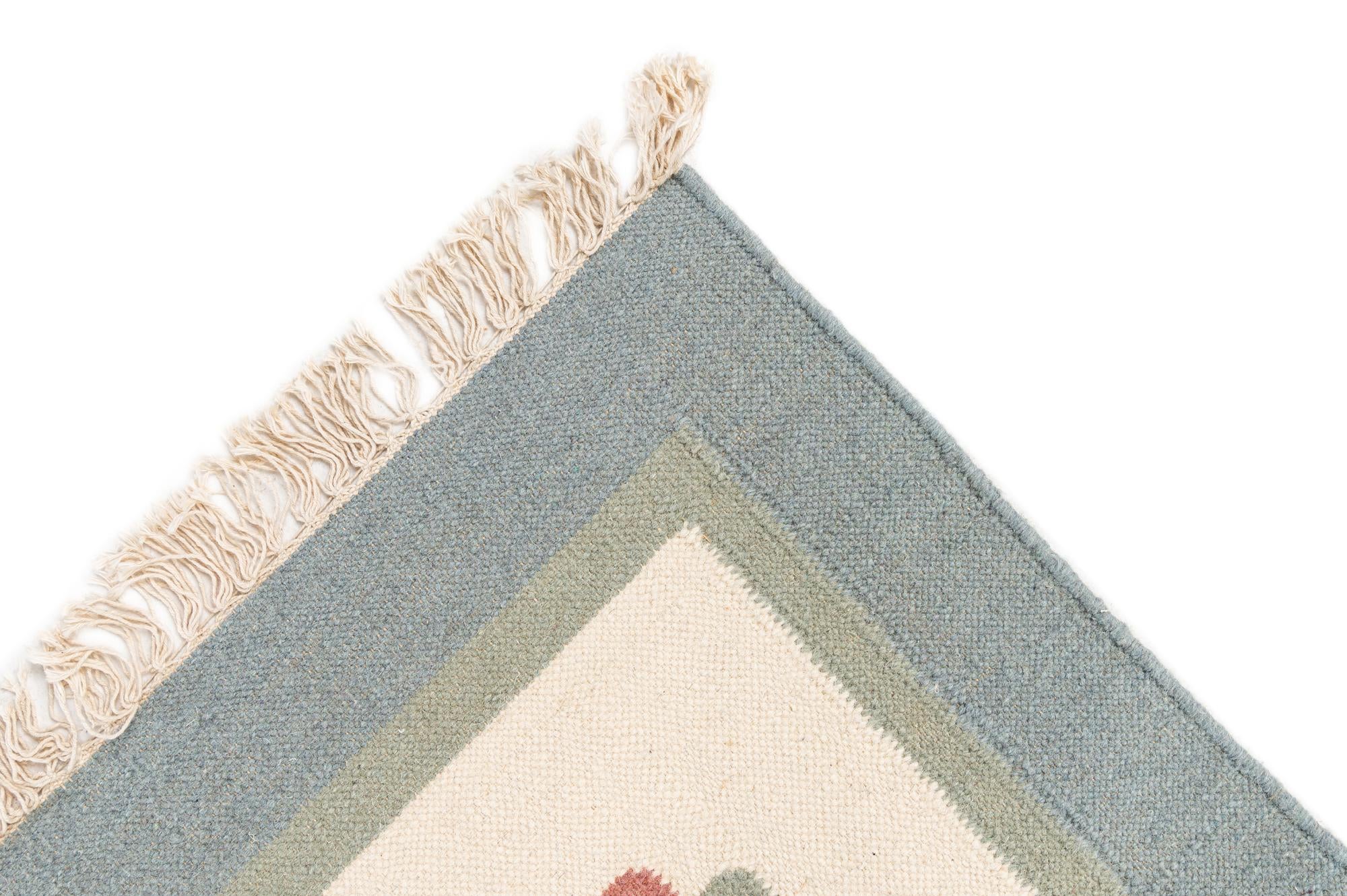 135cm x 195cm Tejido a mano Kilim Dhurrie Alfombra Lana