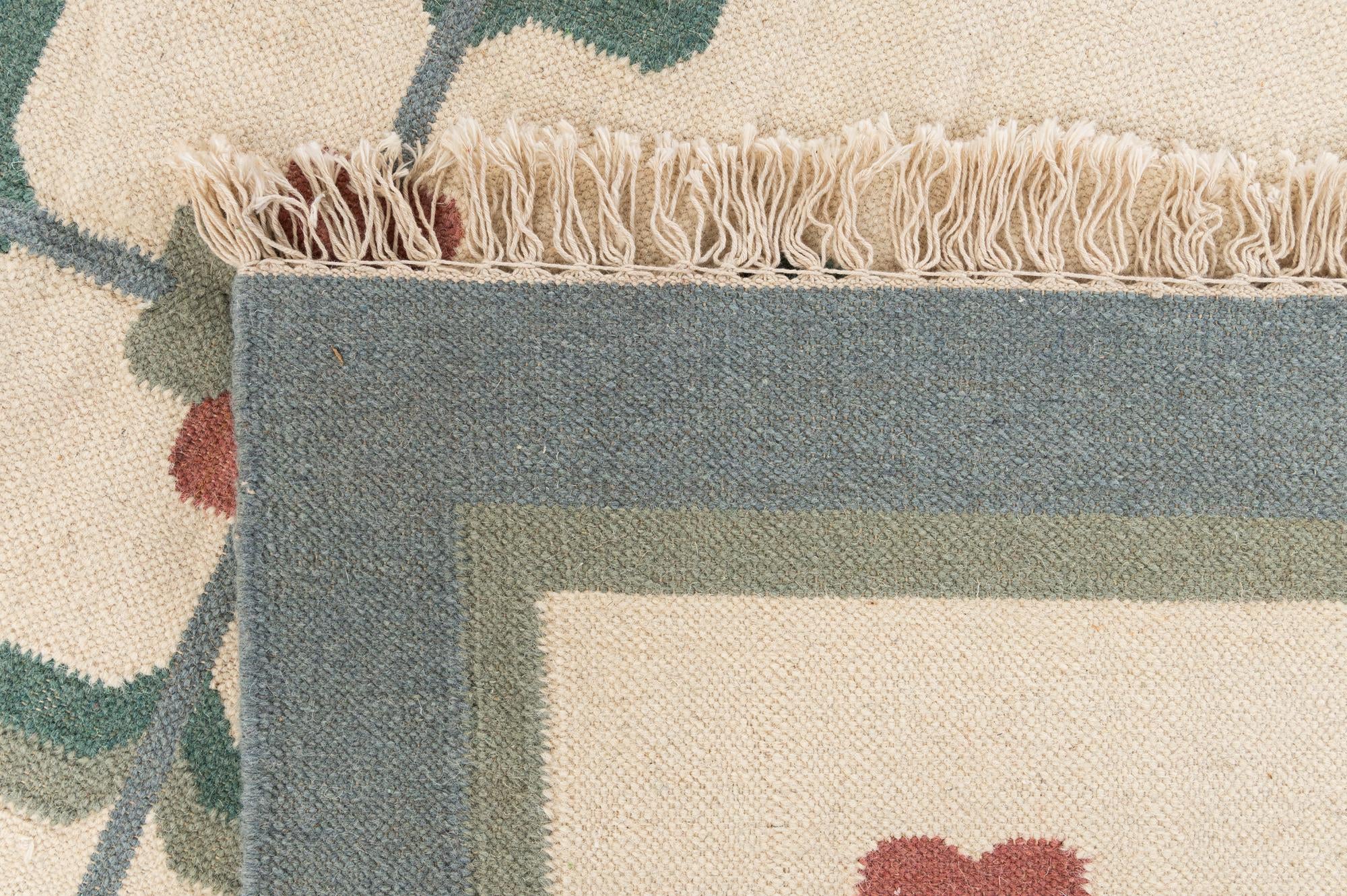 135cm x 195cm Tejido a mano Kilim Dhurrie Alfombra Lana