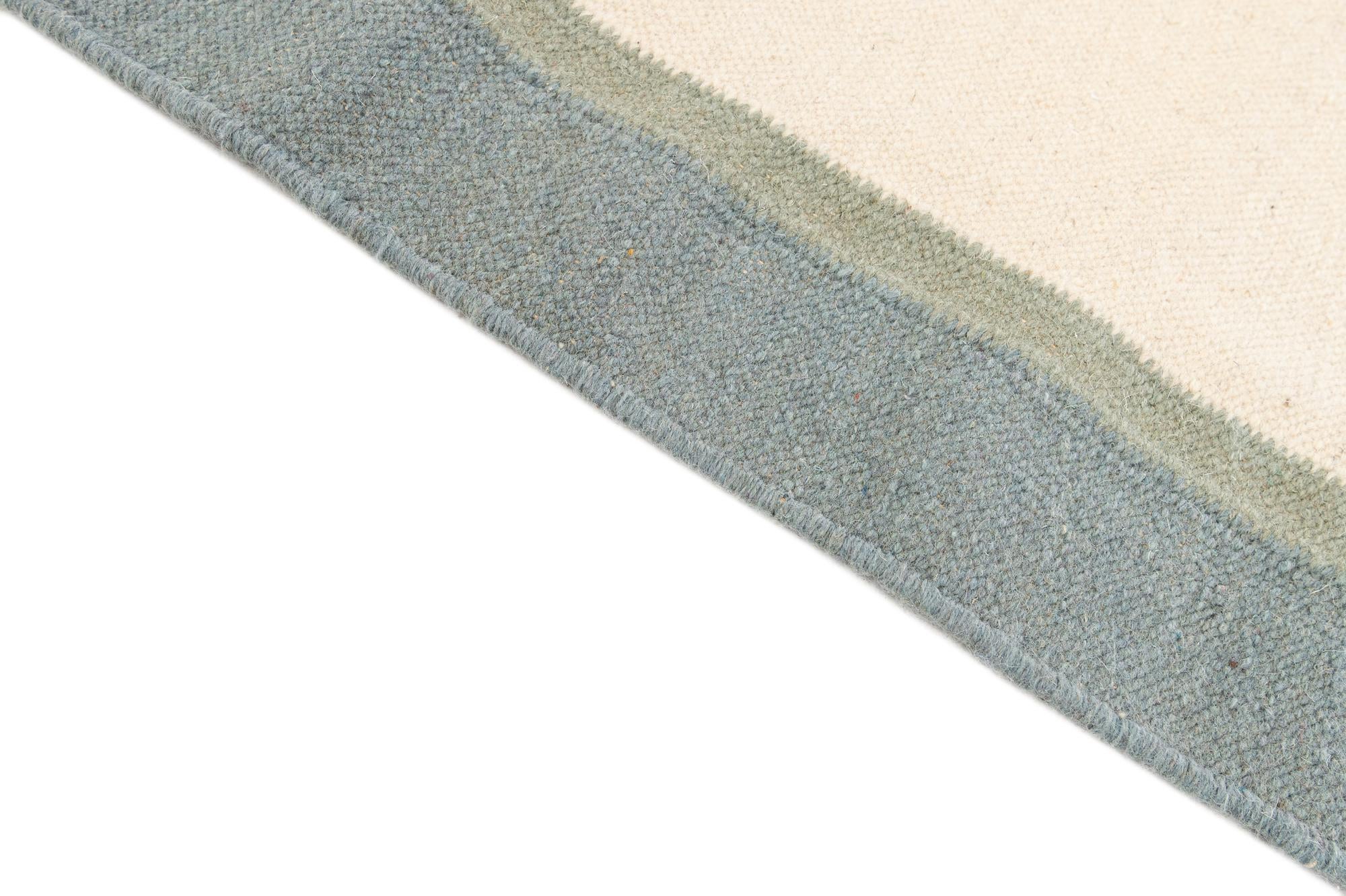 135cm x 195cm Tejido a mano Kilim Dhurrie Alfombra Lana