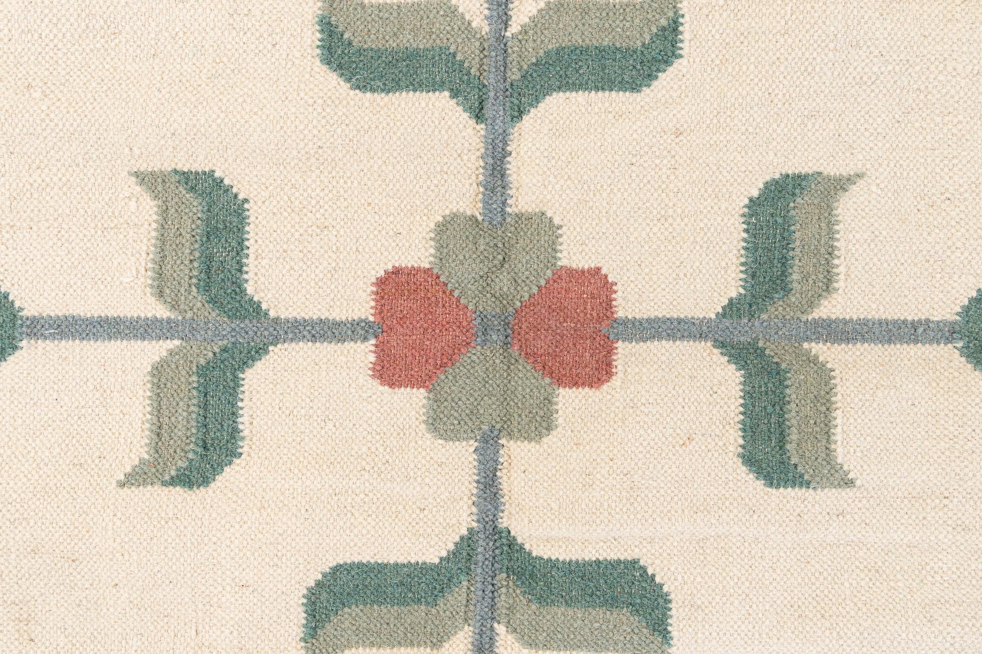 135cm x 195cm Tejido a mano Kilim Dhurrie Alfombra Lana