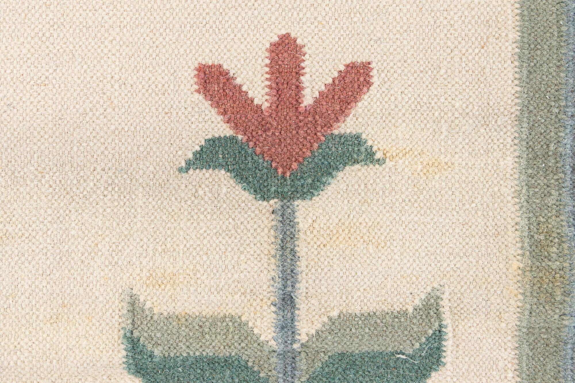 135cm x 195cm Tejido a mano Kilim Dhurrie Alfombra Lana