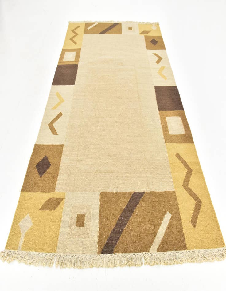 Detail image of 6' 5 x 9' 4  Hand Woven Kilim Dhurrie Wool Rug