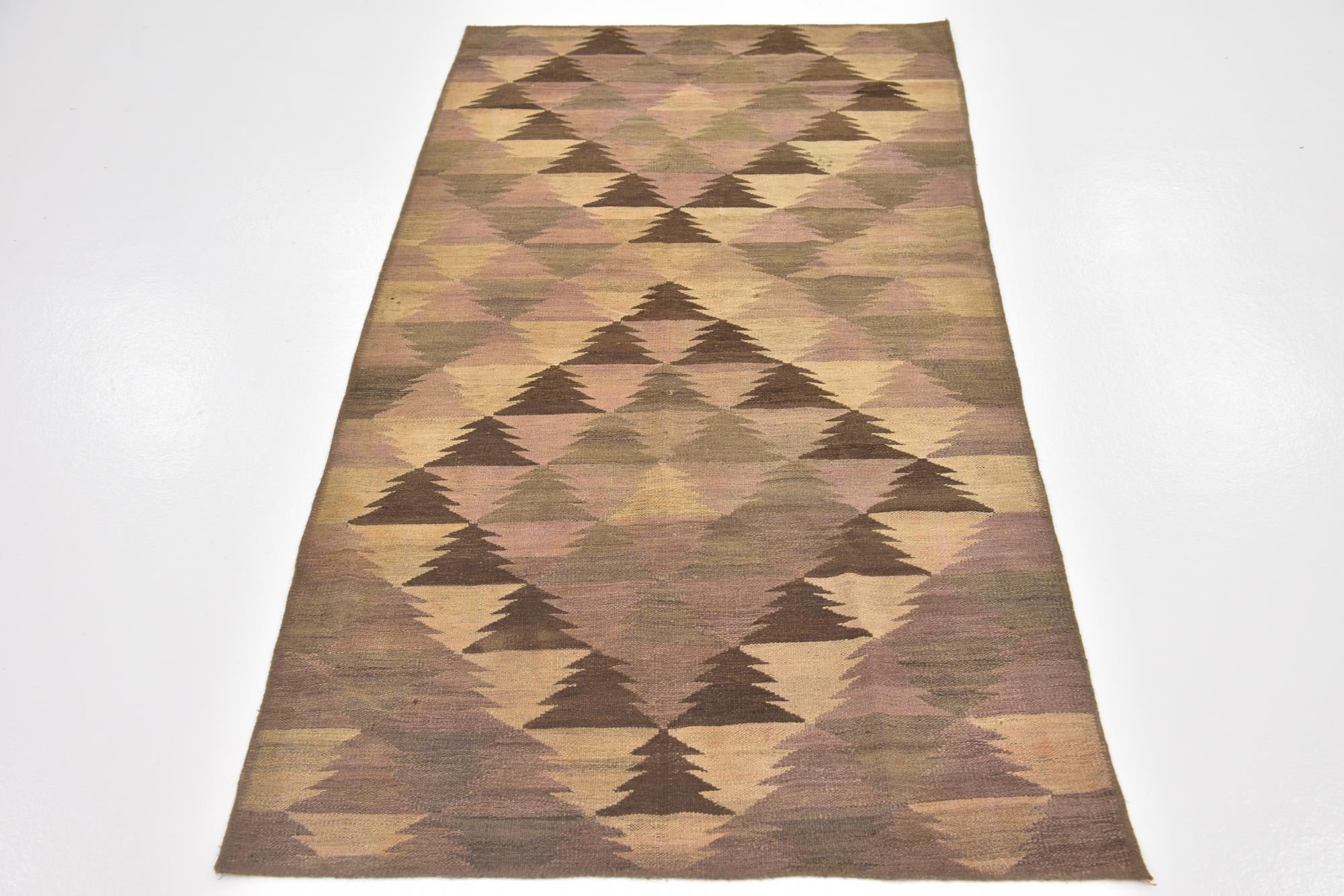 95cm x 175cm Tejido a mano Kilim Fars Alfombra Lana