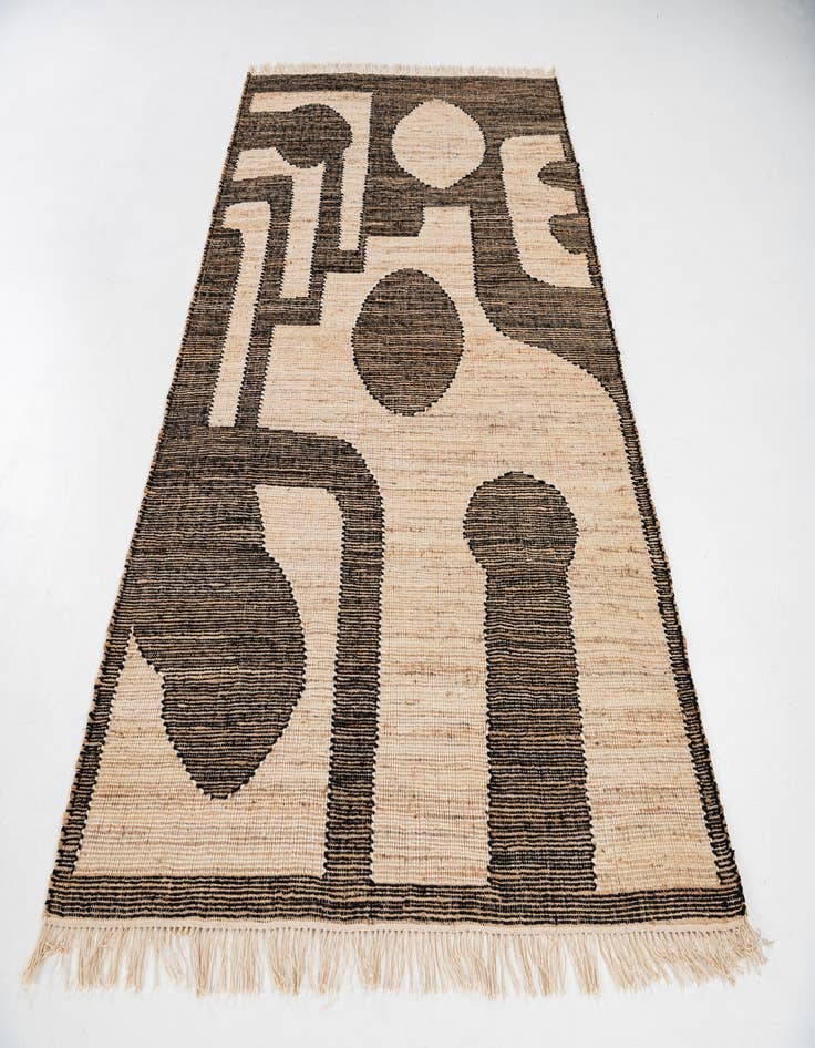 Detail image of 5' 2 x 8'  Hand Woven Kilim Jute Rug