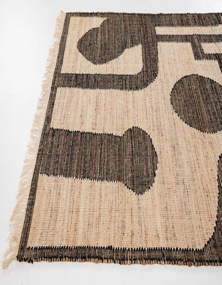 Detail image of 5' 2 x 8'  Hand Woven Kilim Jute Rug
