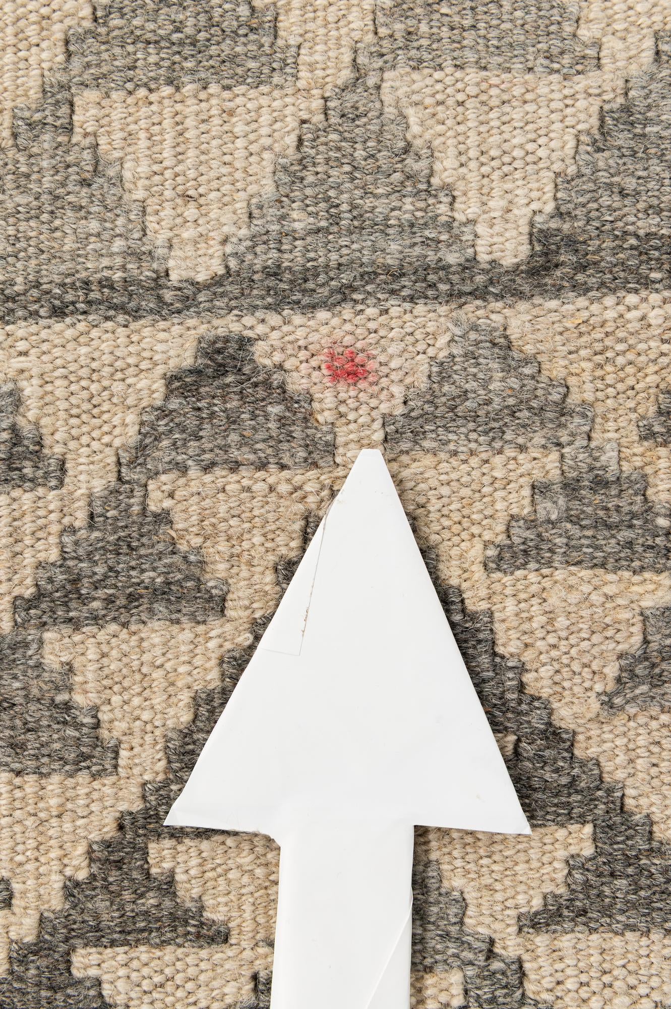3' 8 x 4' 7 Hand Woven Kilim Maymana Wool Rug
