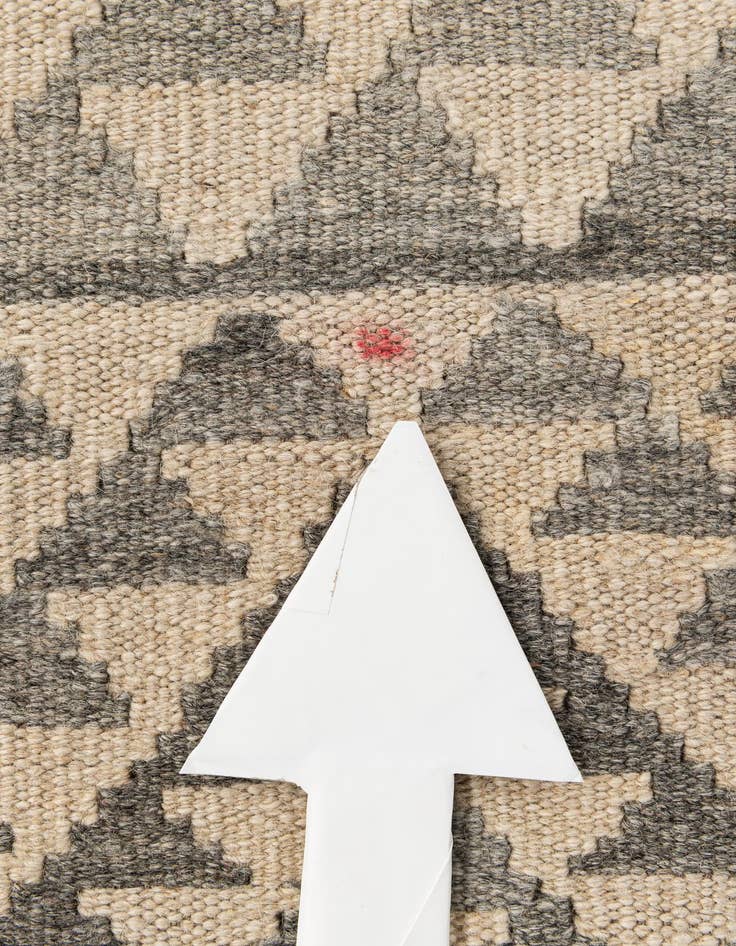 Detail image of 3' 8 x 4' 7  Hand Woven Kilim Maymana Wool Rug