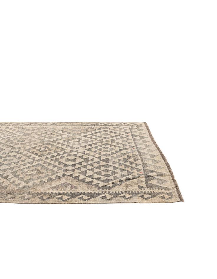 Detail image of 3' 8 x 4' 7  Hand Woven Kilim Maymana Wool Rug