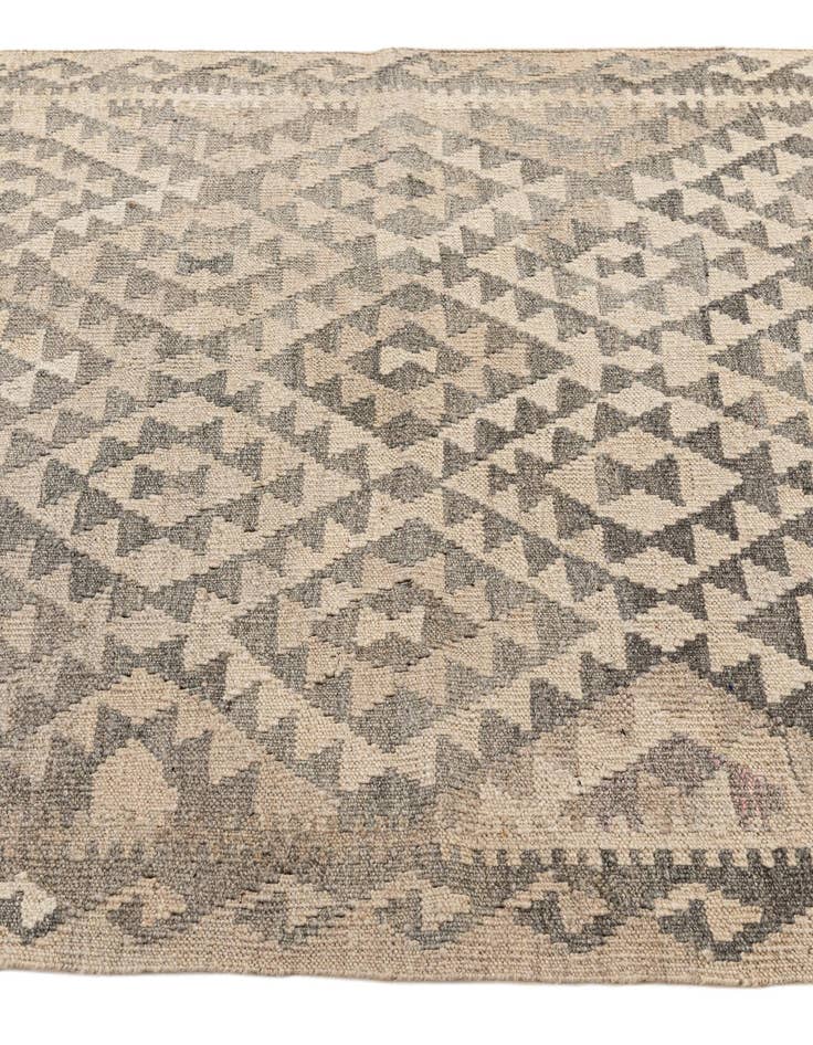 Detail image of 3' 8 x 4' 7  Hand Woven Kilim Maymana Wool Rug