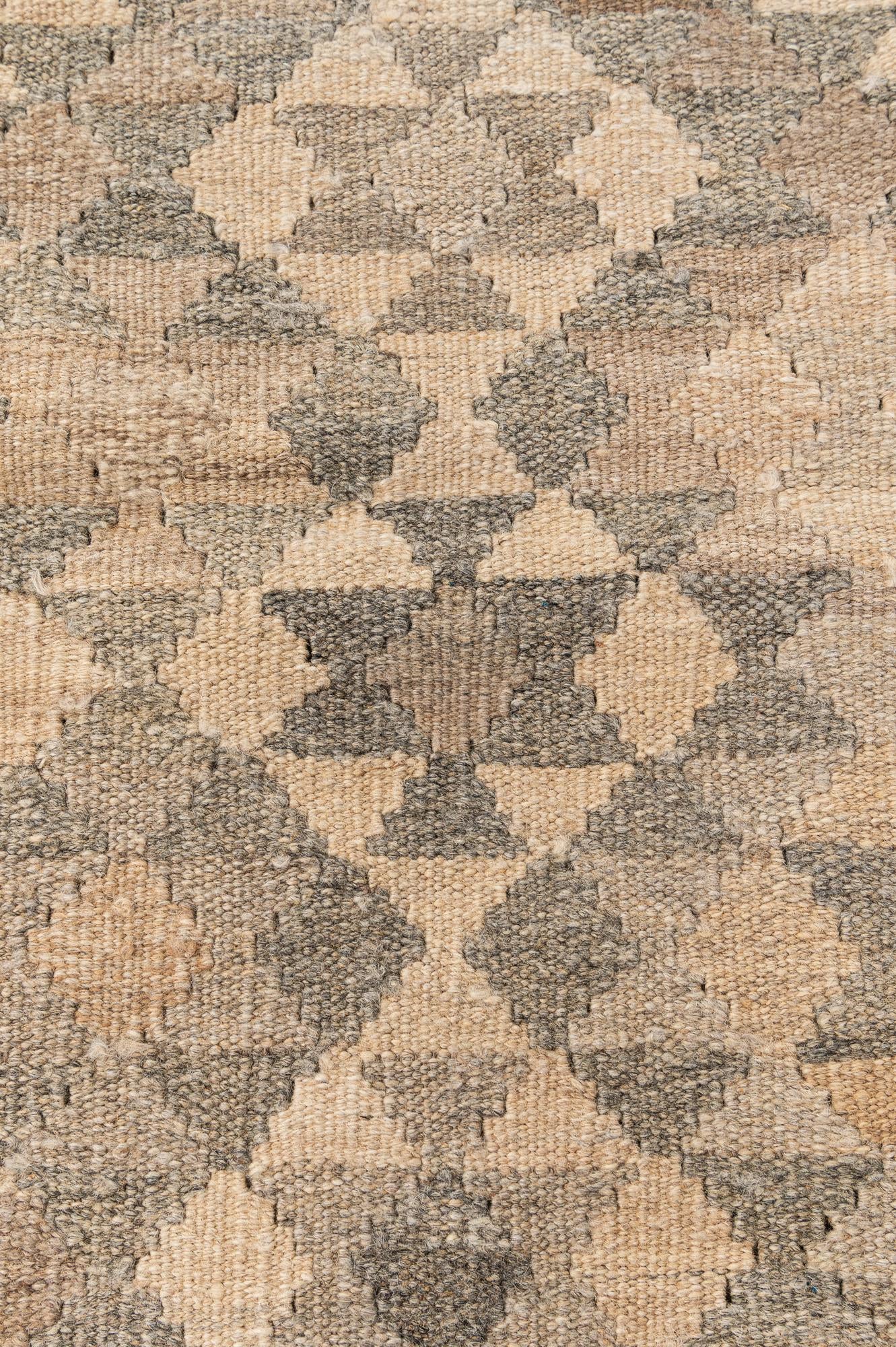 3' 3 x 4' 9 Hand Woven Kilim Maymana Wool Rug
