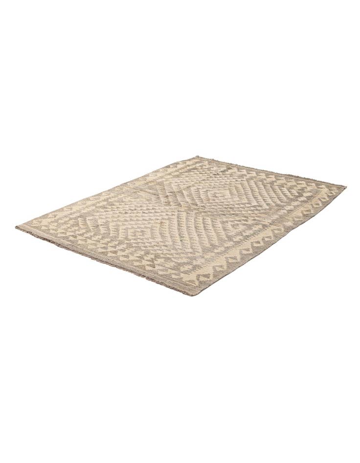 Detail image of 3' 6 x 5' Hand Woven Kilim Maymana Wool Rug