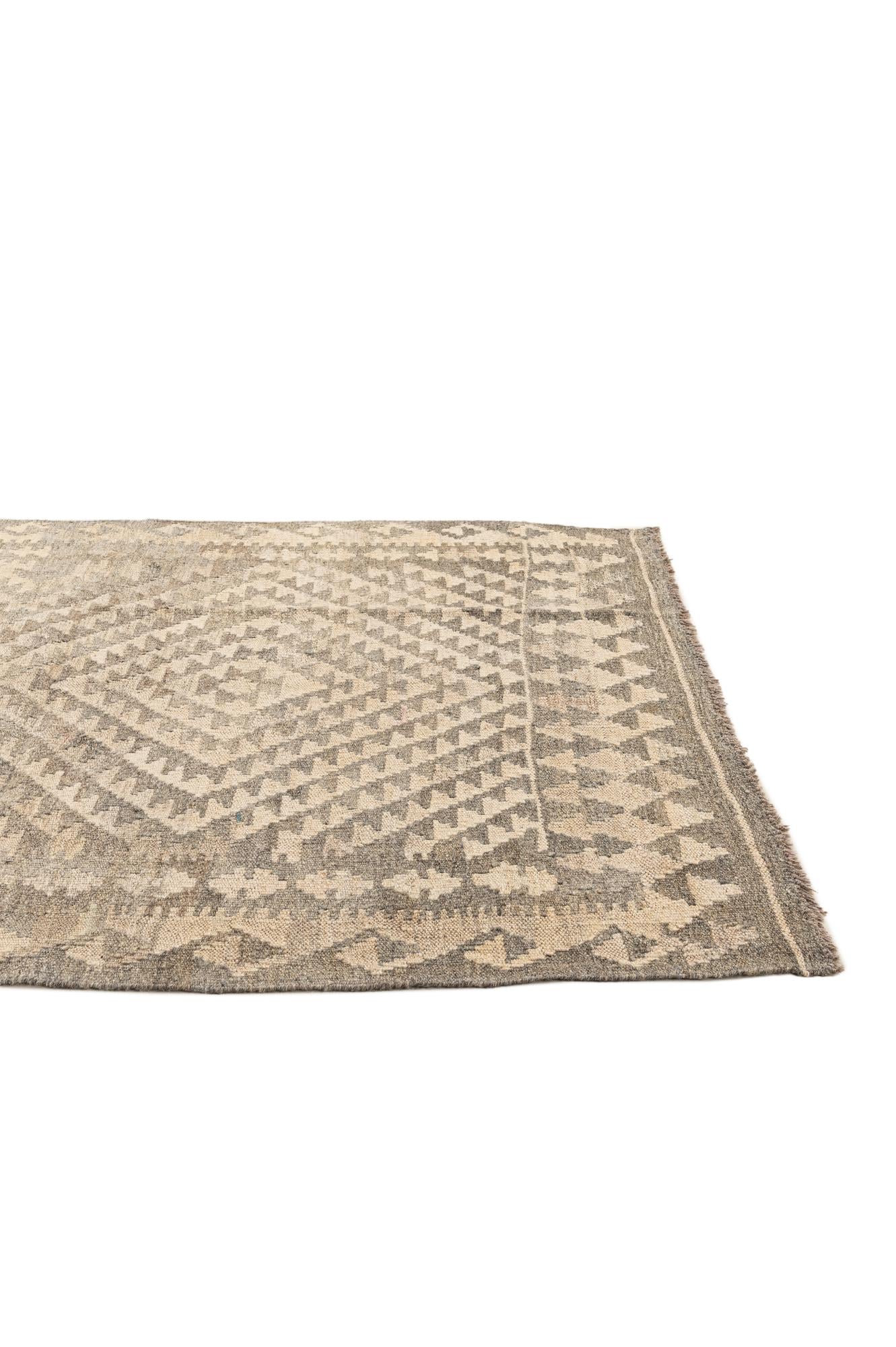 3' 6 x 5' Hand Woven Kilim Maymana Wool Rug
