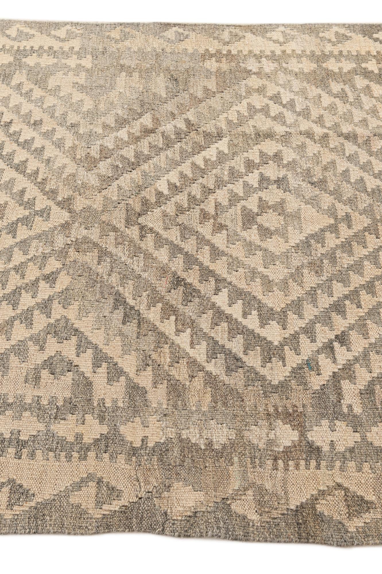 3' 6 x 5' Hand Woven Kilim Maymana Wool Rug