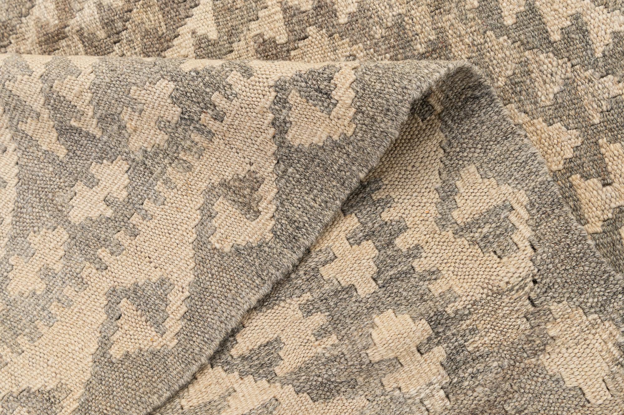 3' 6 x 5' Hand Woven Kilim Maymana Wool Rug