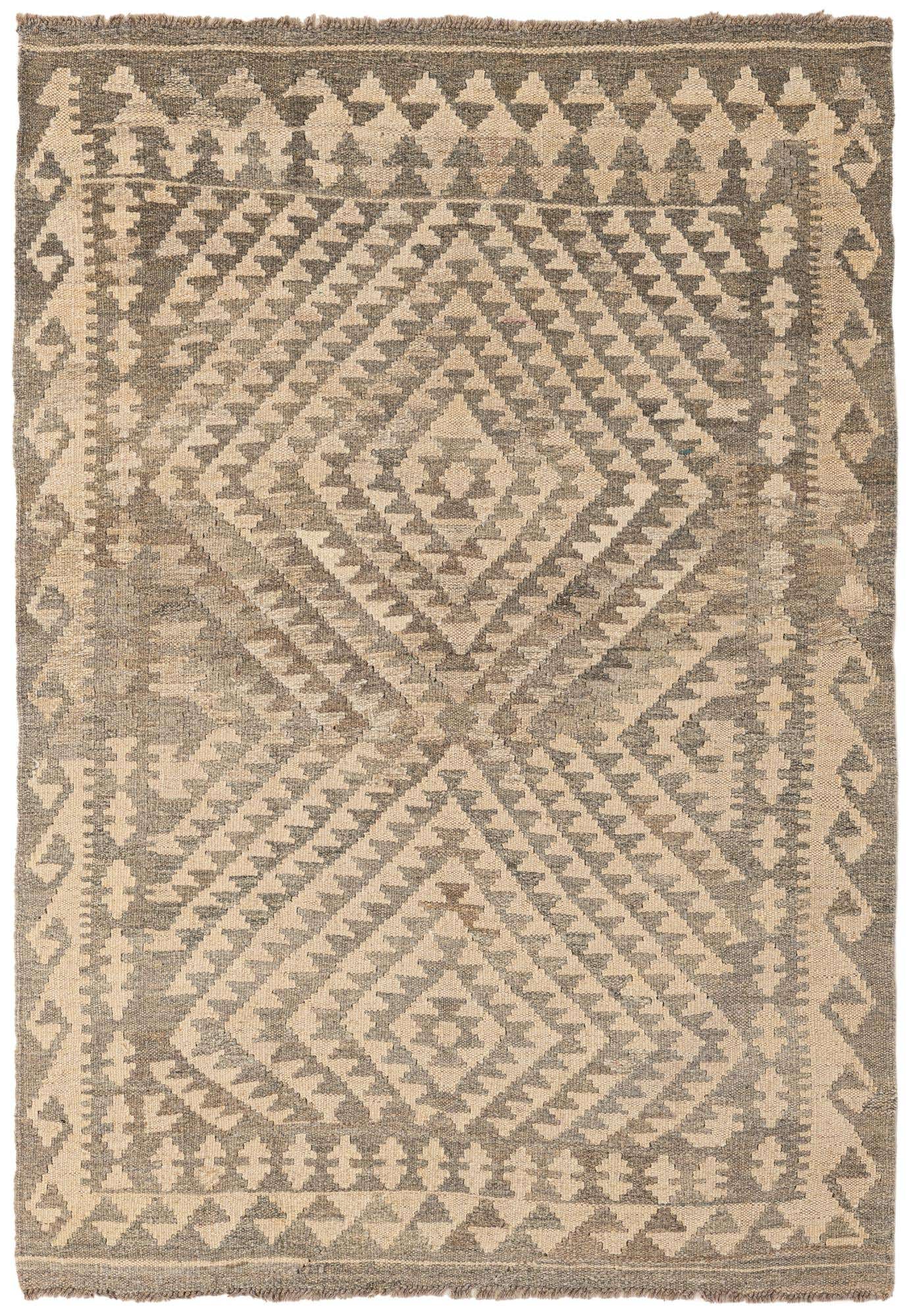 3' 6 x 5' Hand Woven Kilim Maymana Wool Rug