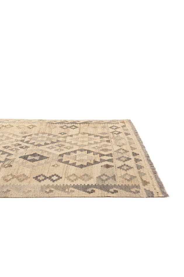 Detail image of 3' 5 x 4' 11 Hand Woven Kilim Maymana Wool Rug