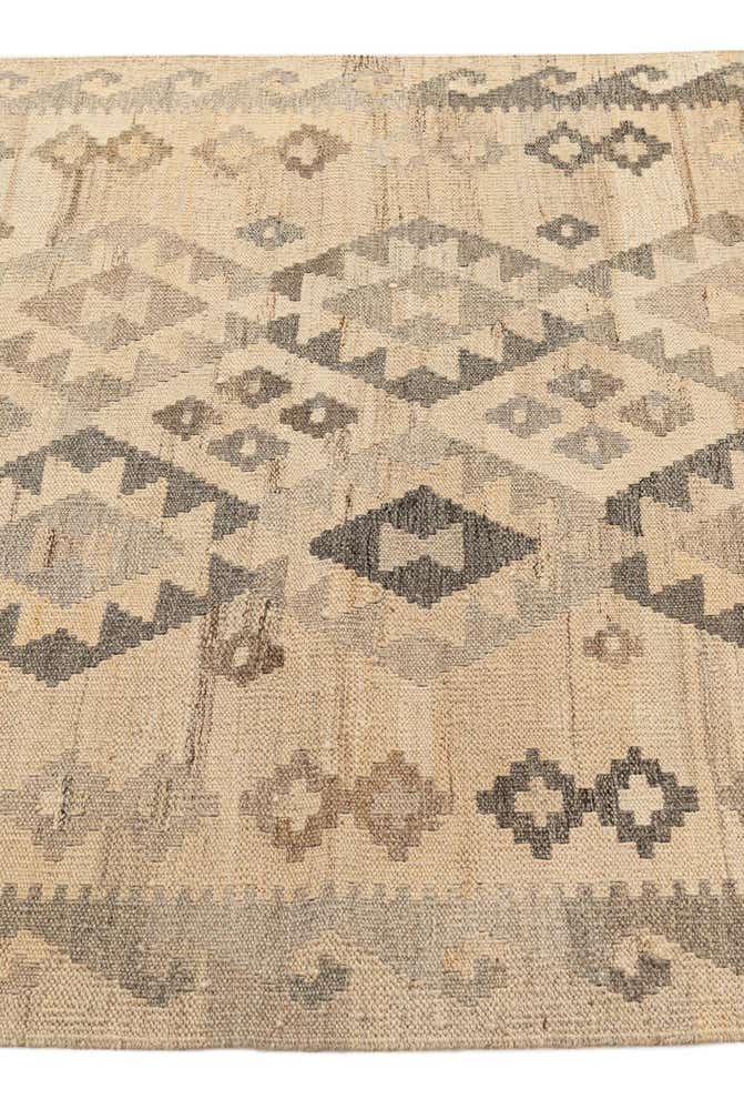 3' 5 x 4' 11 Hand Woven Kilim Maymana Wool Rug