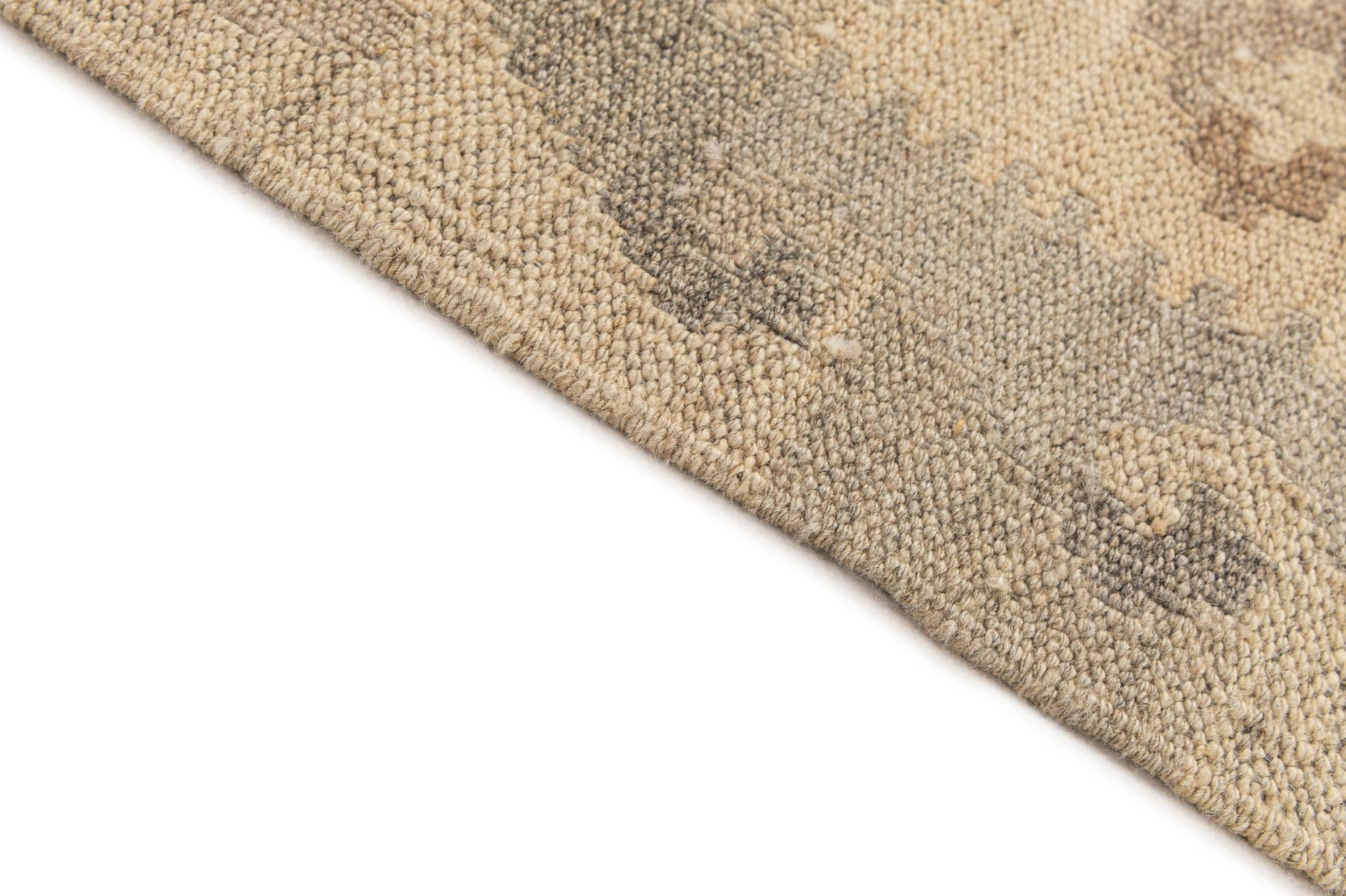 3' 5 x 4' 11 Hand Woven Kilim Maymana Wool Rug