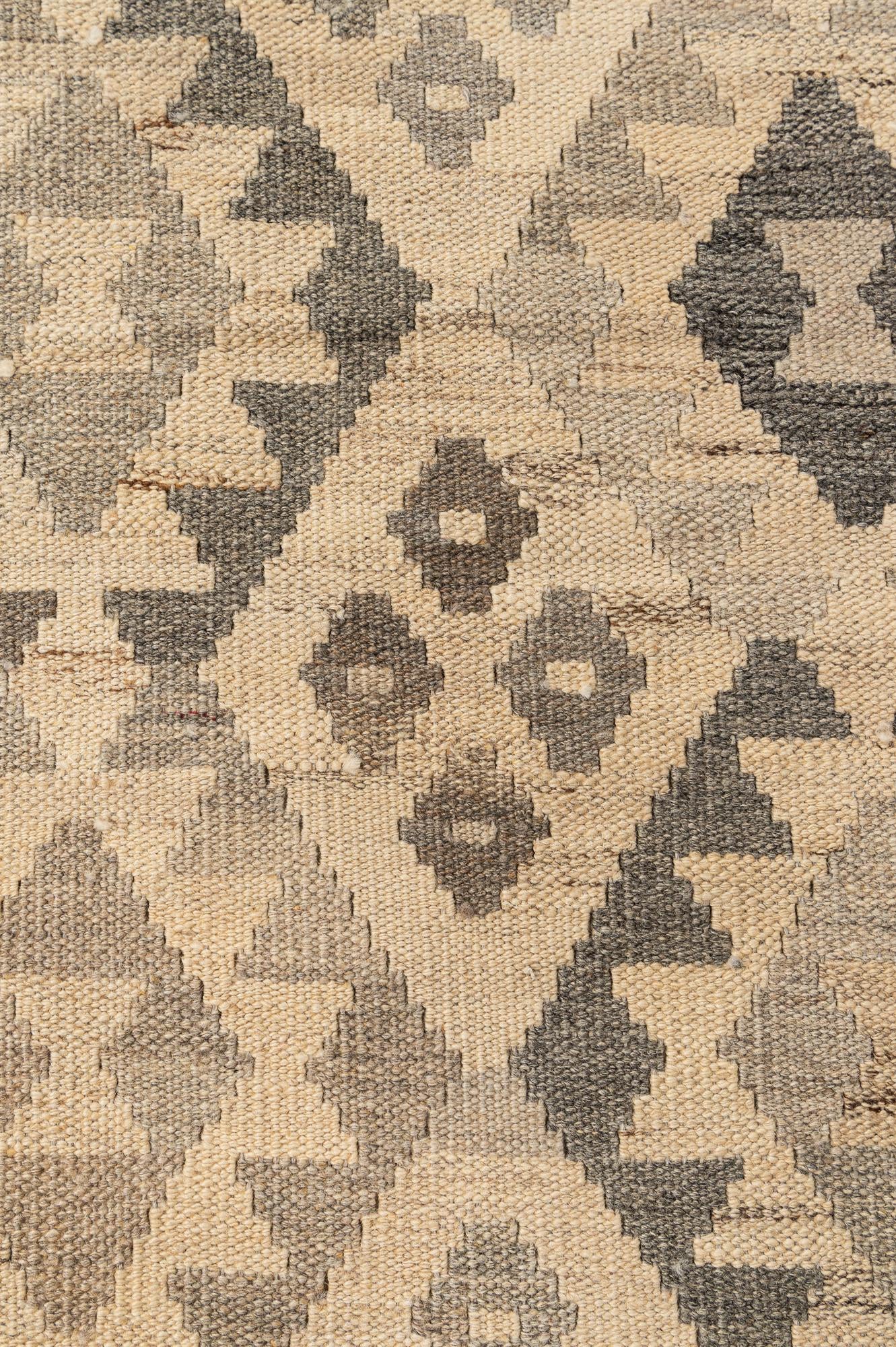 3' 5 x 4' 11 Hand Woven Kilim Maymana Wool Rug