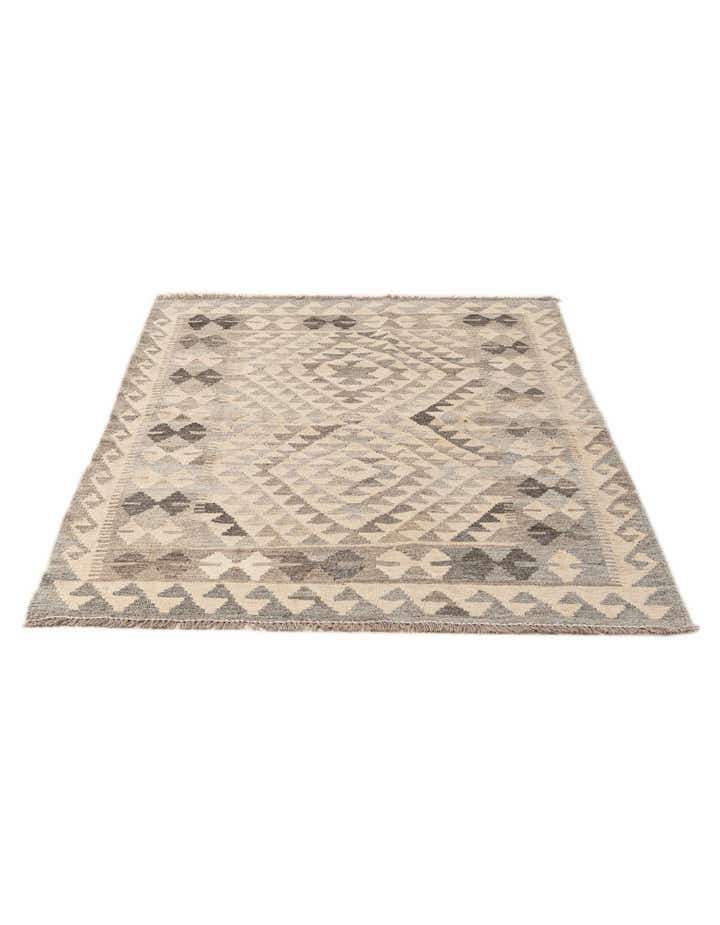 3' 6 x 4' 10 Hand Woven Kilim Maymana Wool Rug