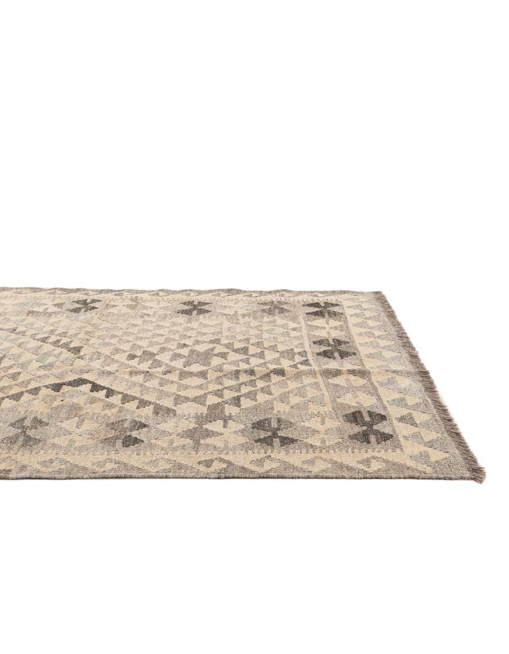 Detail image of 3' 6 x 4' 10  Hand Woven Kilim Maymana Wool Rug