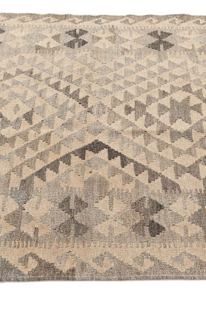 3' 6 x 4' 10 Hand Woven Kilim Maymana Wool Rug