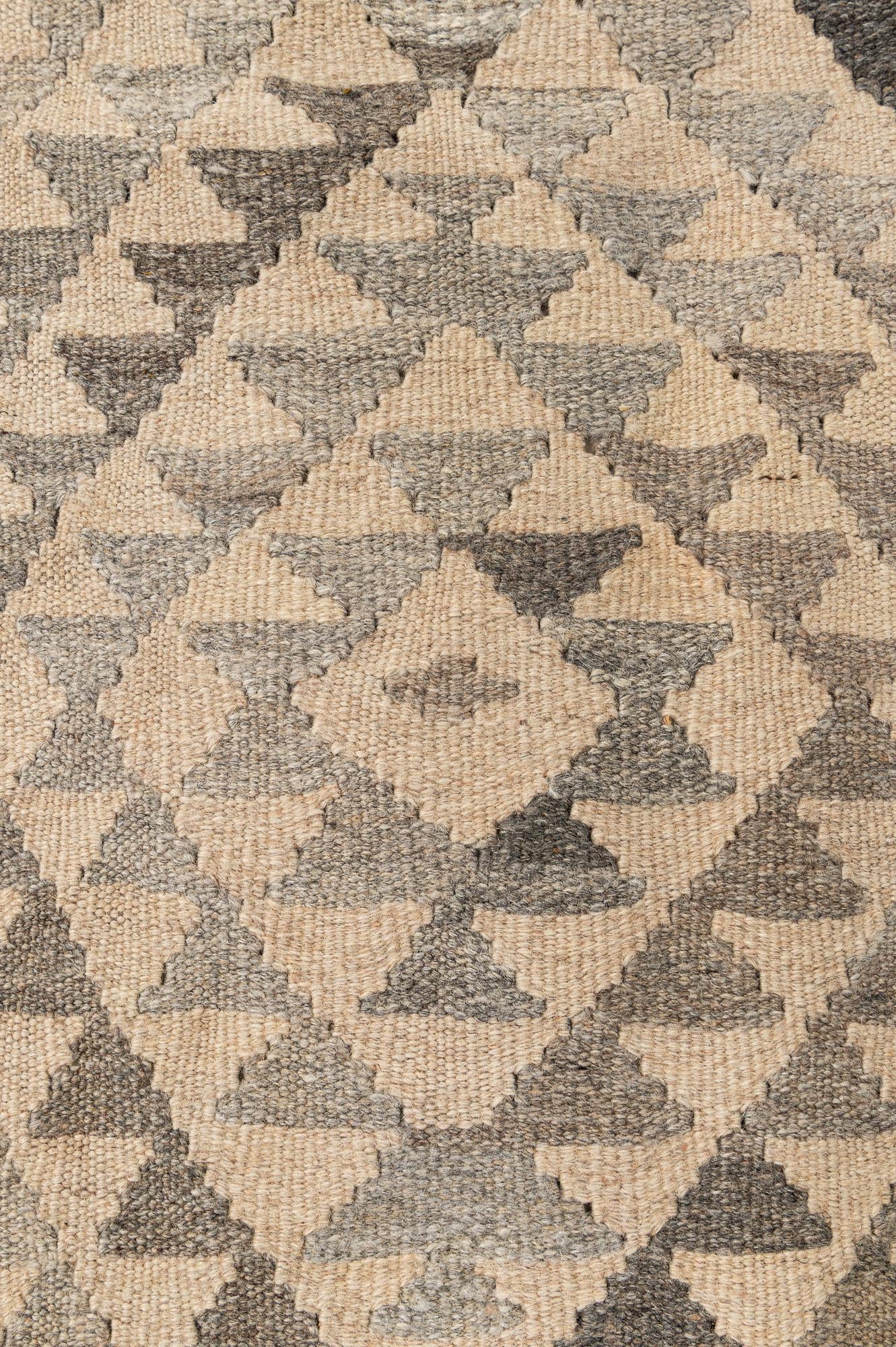 3' 6 x 4' 10 Hand Woven Kilim Maymana Wool Rug