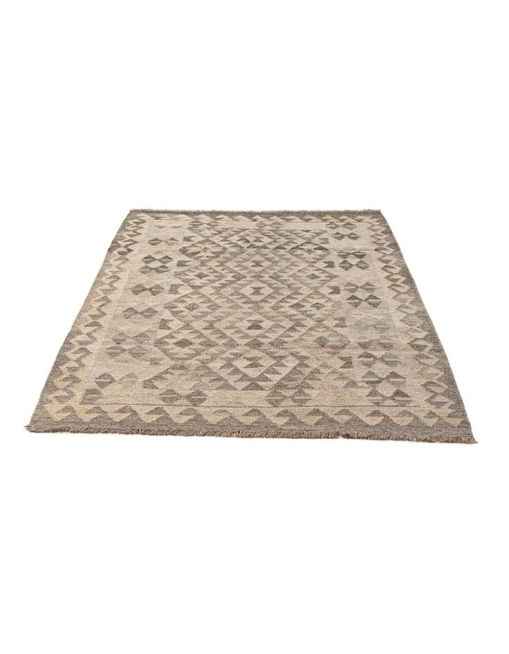 Detail image of 3' 7 x 5' 3 Hand Woven Kilim Maymana Wool Rug