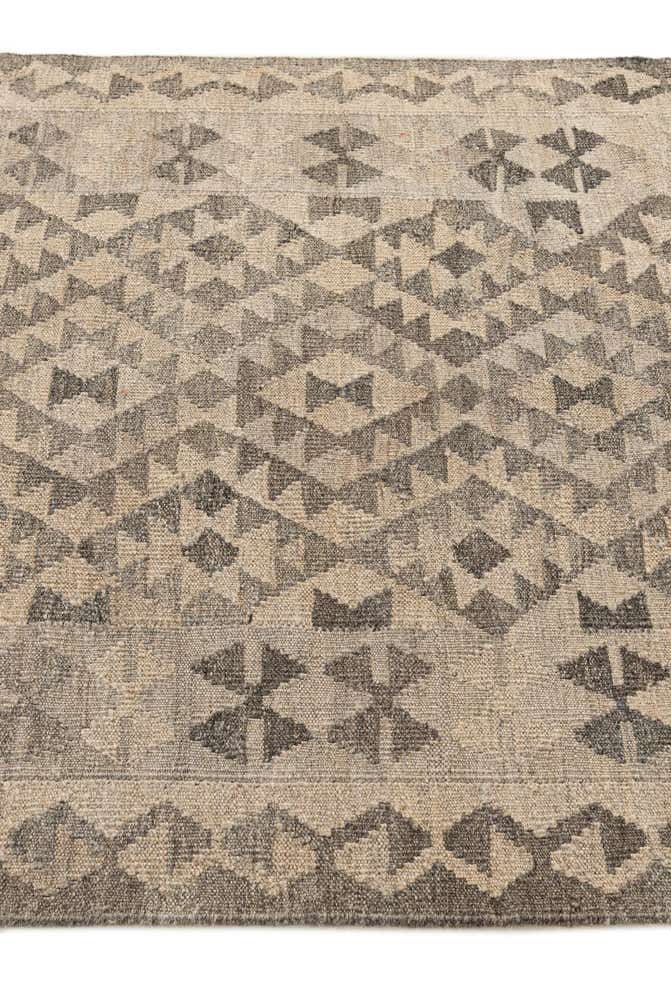 3' 7 x 5' 3 Hand Woven Kilim Maymana Wool Rug