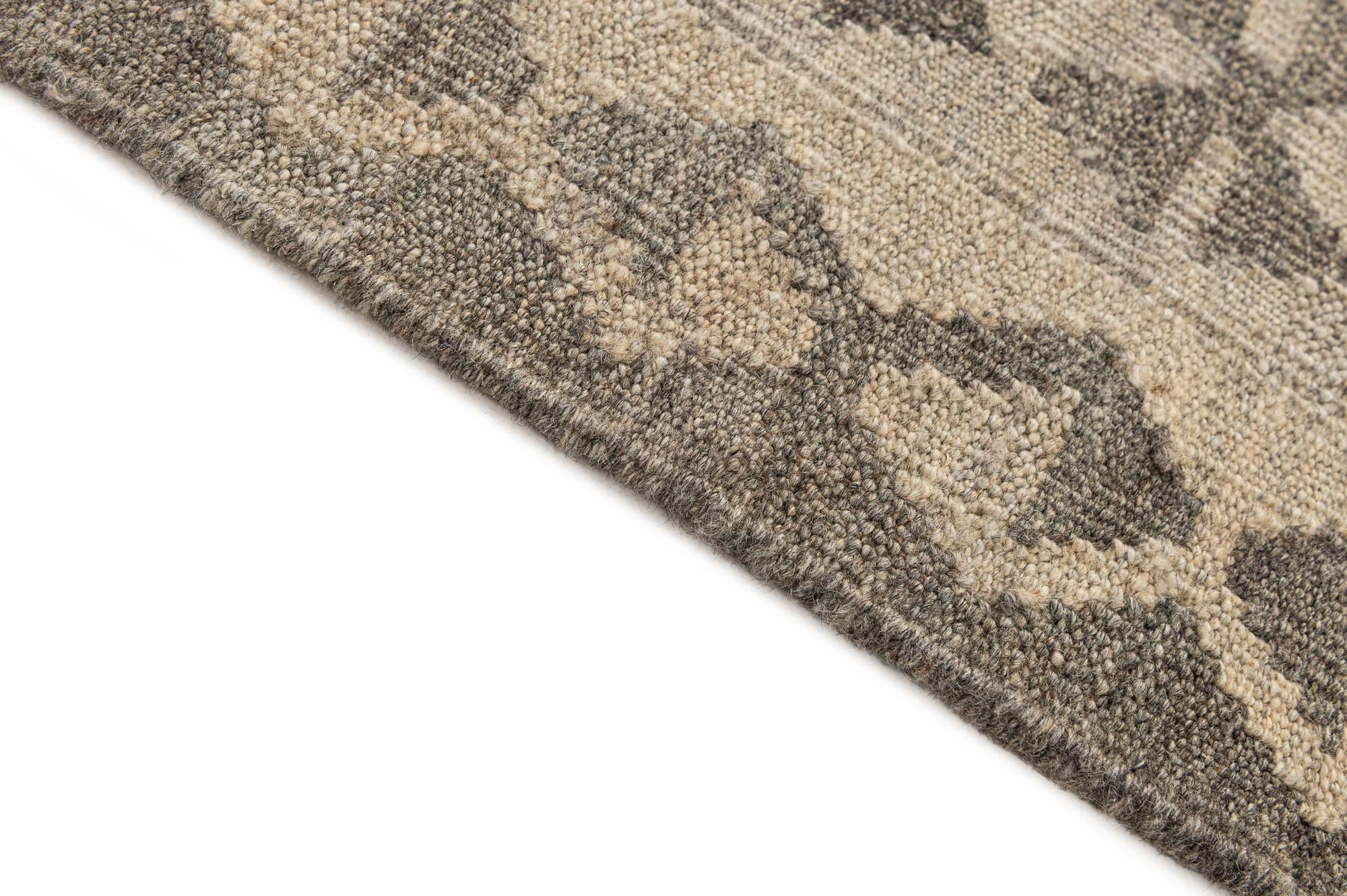 3' 7 x 5' 3 Hand Woven Kilim Maymana Wool Rug