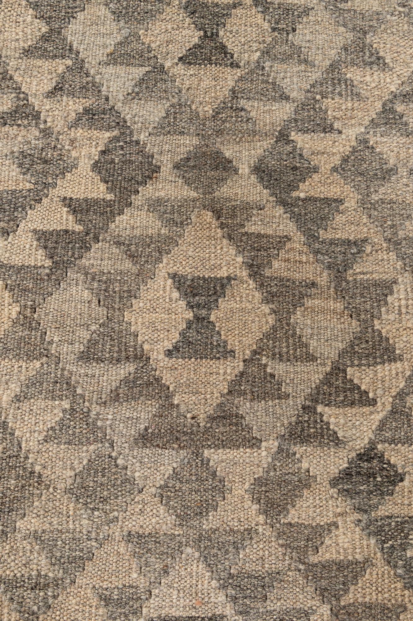 3' 7 x 5' 3 Hand Woven Kilim Maymana Wool Rug