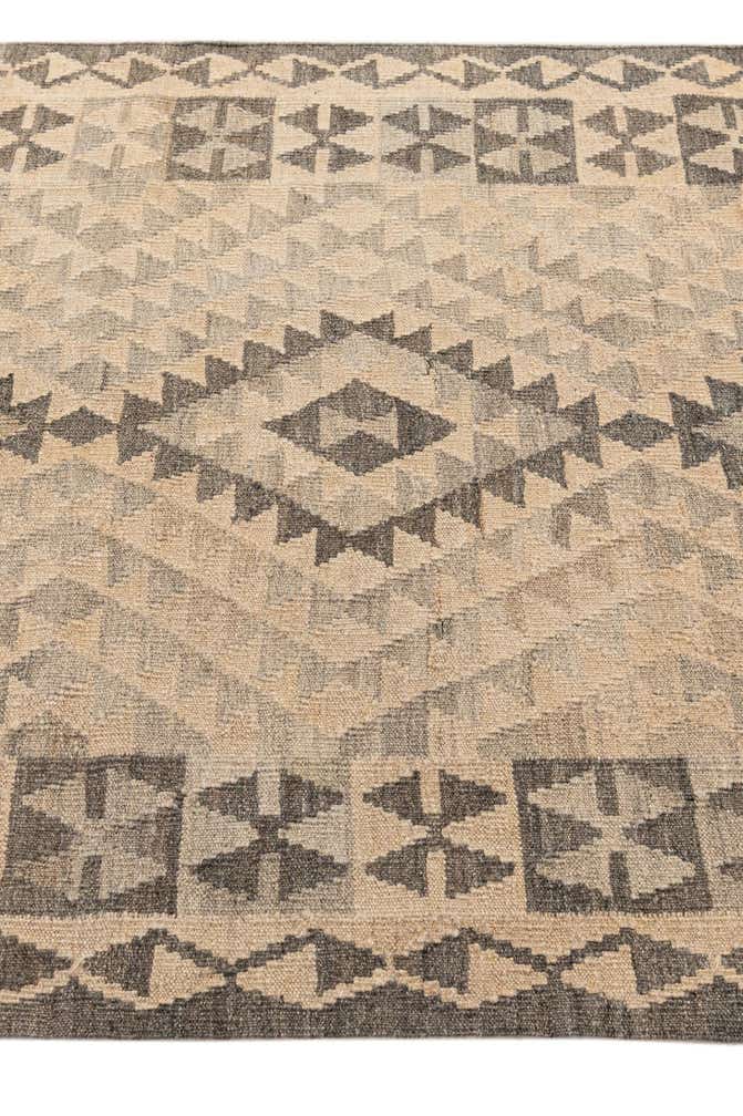 4' x 5' 9 Hand Woven Kilim Maymana Wool Rug