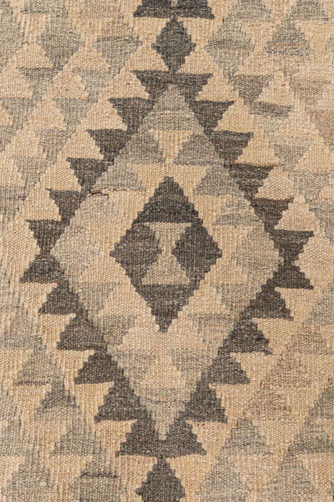4' x 5' 9 Hand Woven Kilim Maymana Wool Rug