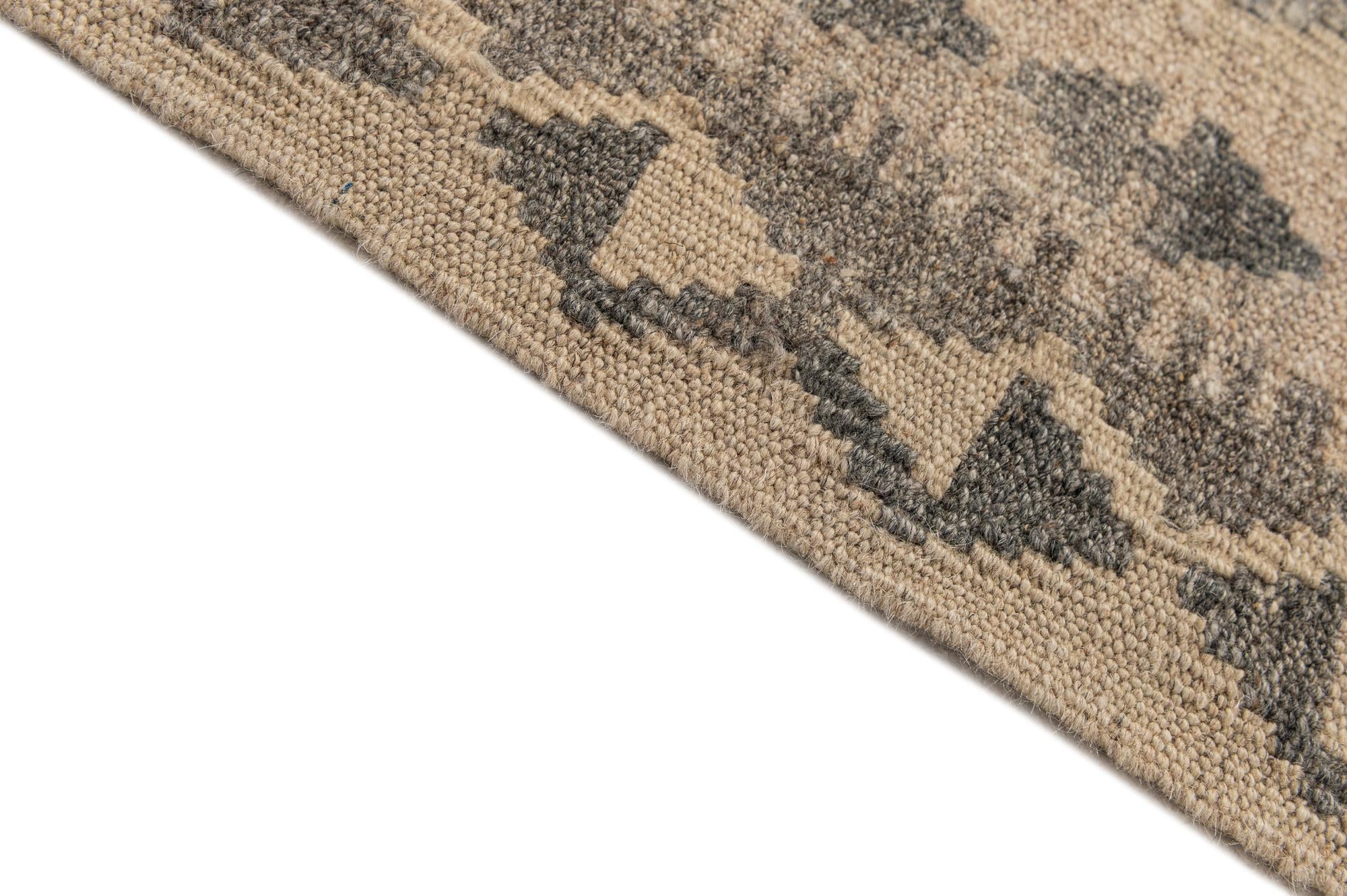 3' 10 x 5' 10 Hand Woven Kilim Maymana Wool Rug