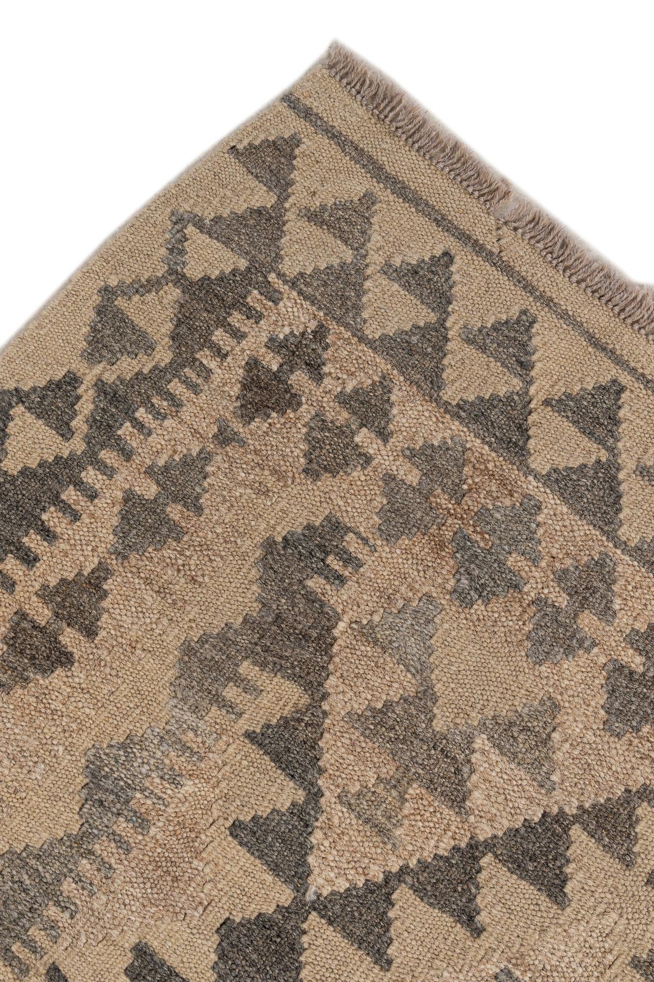 3' 10 x 5' 10 Hand Woven Kilim Maymana Wool Rug